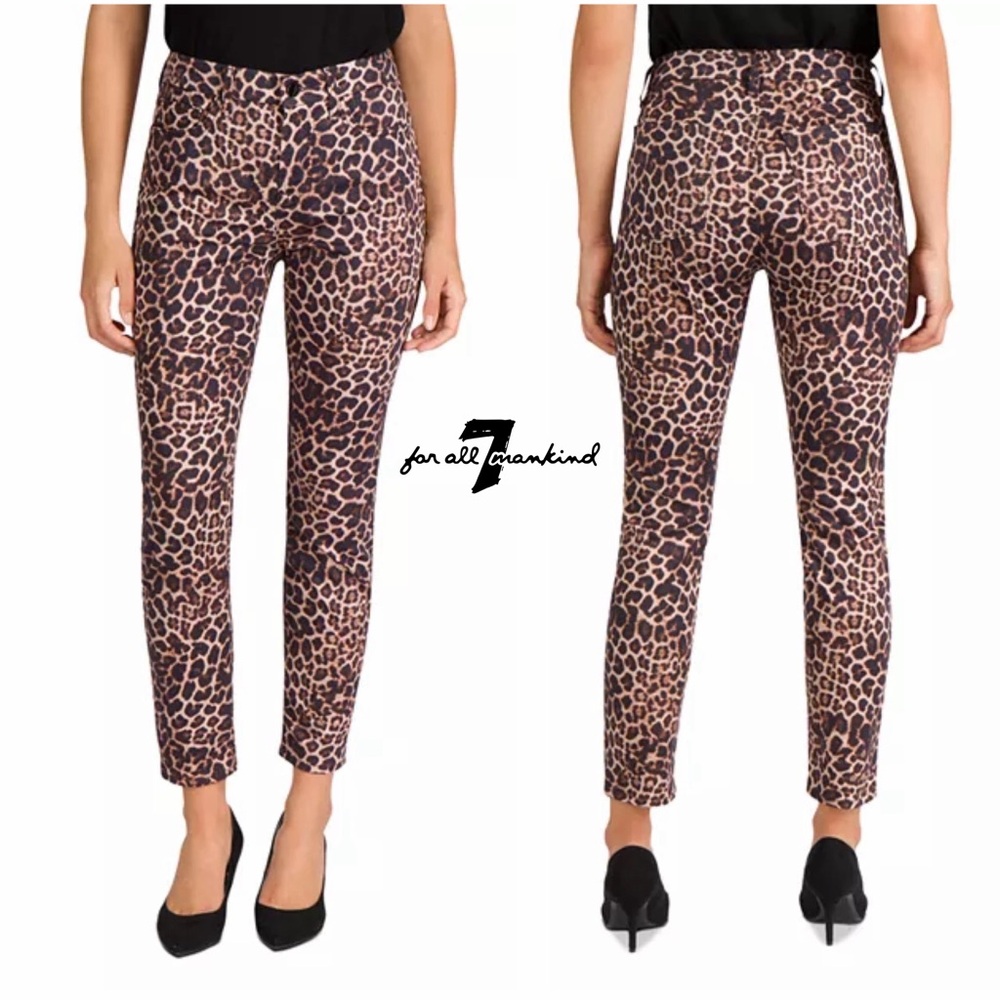 Like New - Jen7 Skinny Ankle Jeans in Golden Leopard (14)